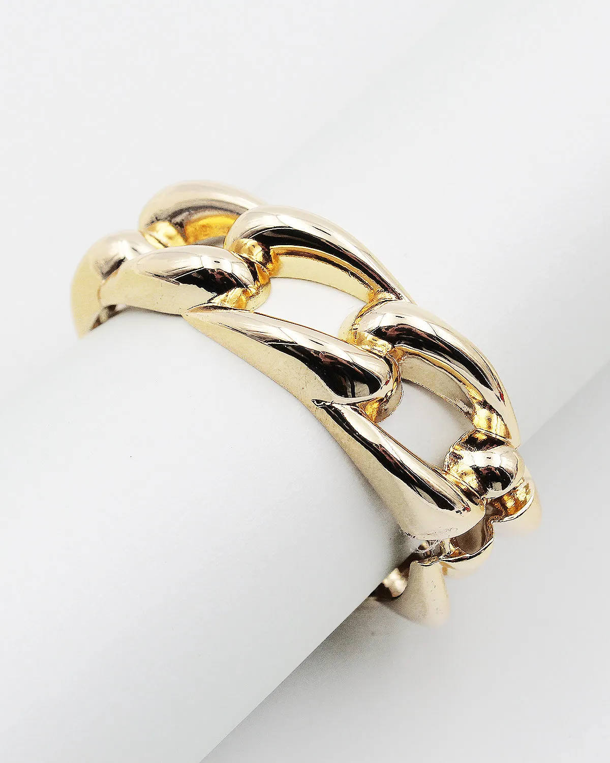 Metal Chain Linked Hinged Bangle