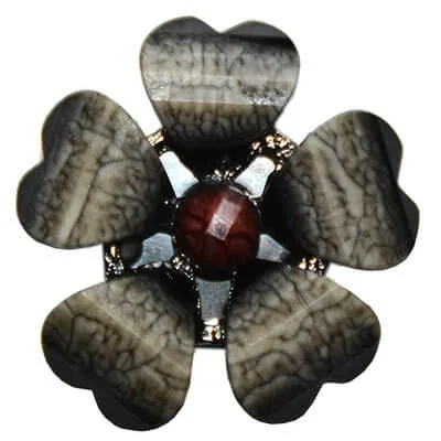 Metal Flower Button