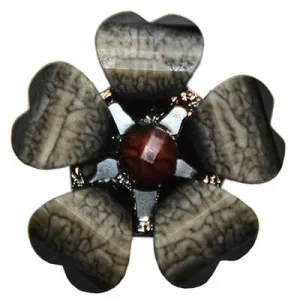 Metal Flower Button