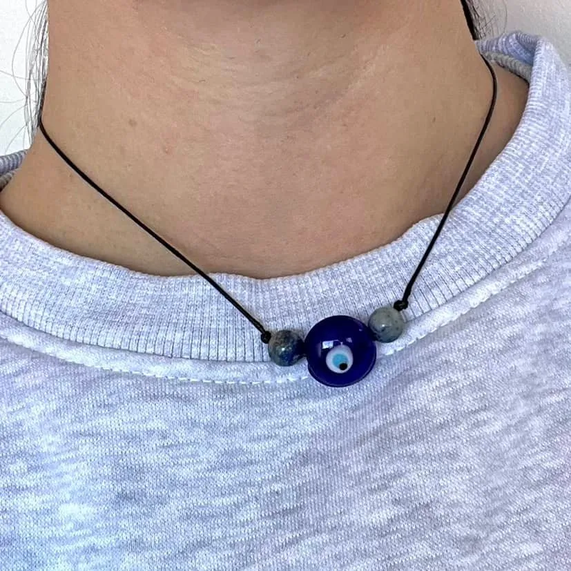 Miracle Evil Eye Necklace - Lapis Lazuli