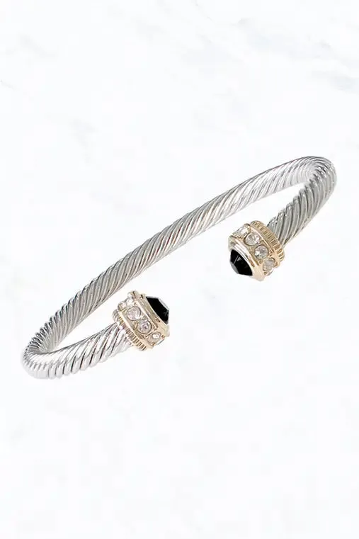 Mixed Metal Cable Bangle