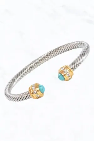 Mixed Metal Cable Bangle