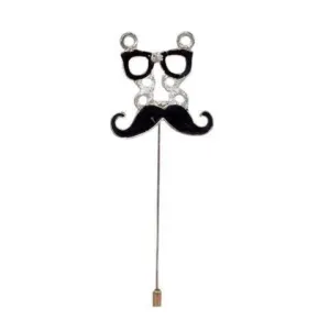 MOUSTACHE AND GLASSES BROOCH LAPEL PIN