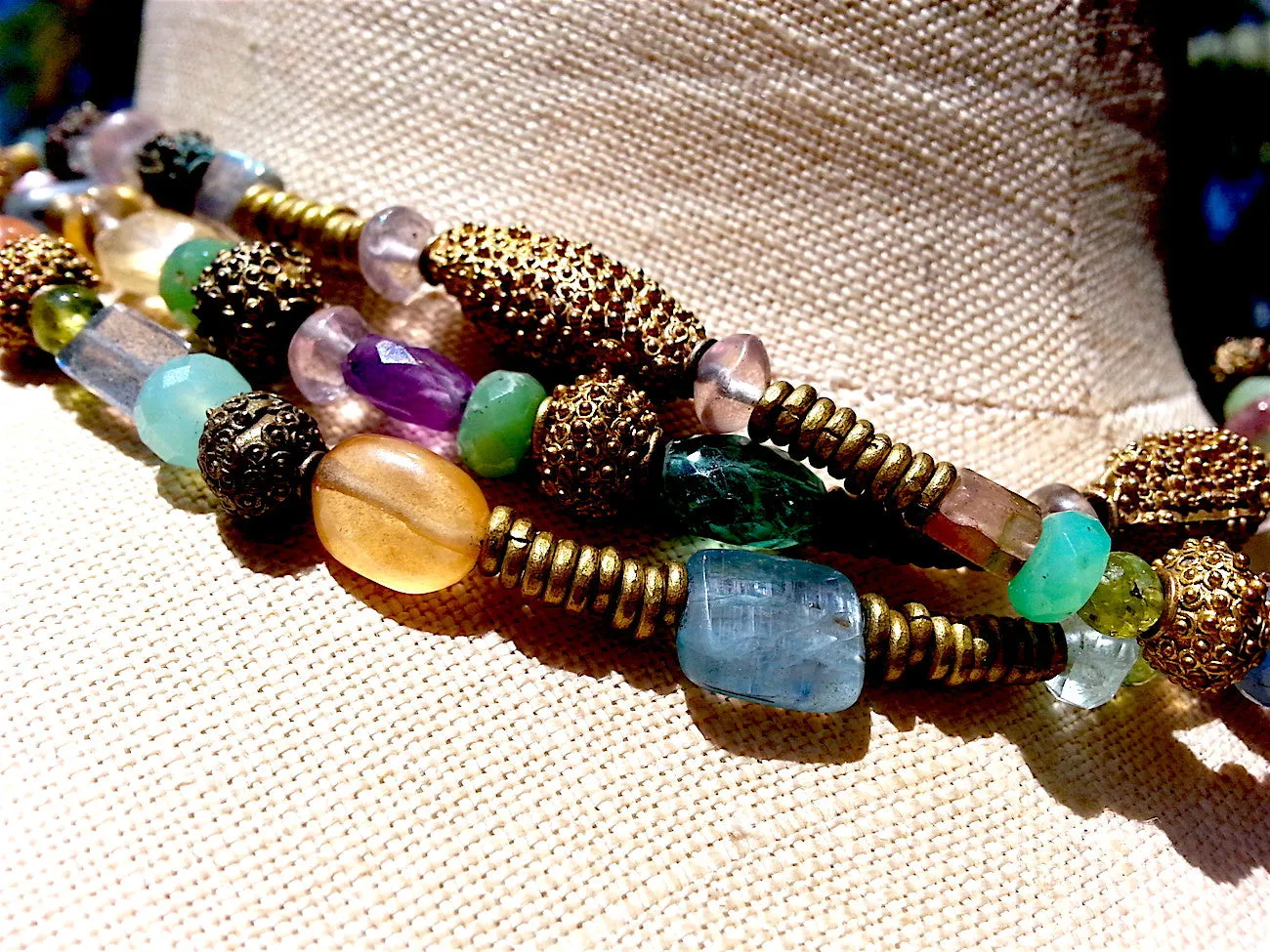 Necklace Semiprecious Mix Double Length