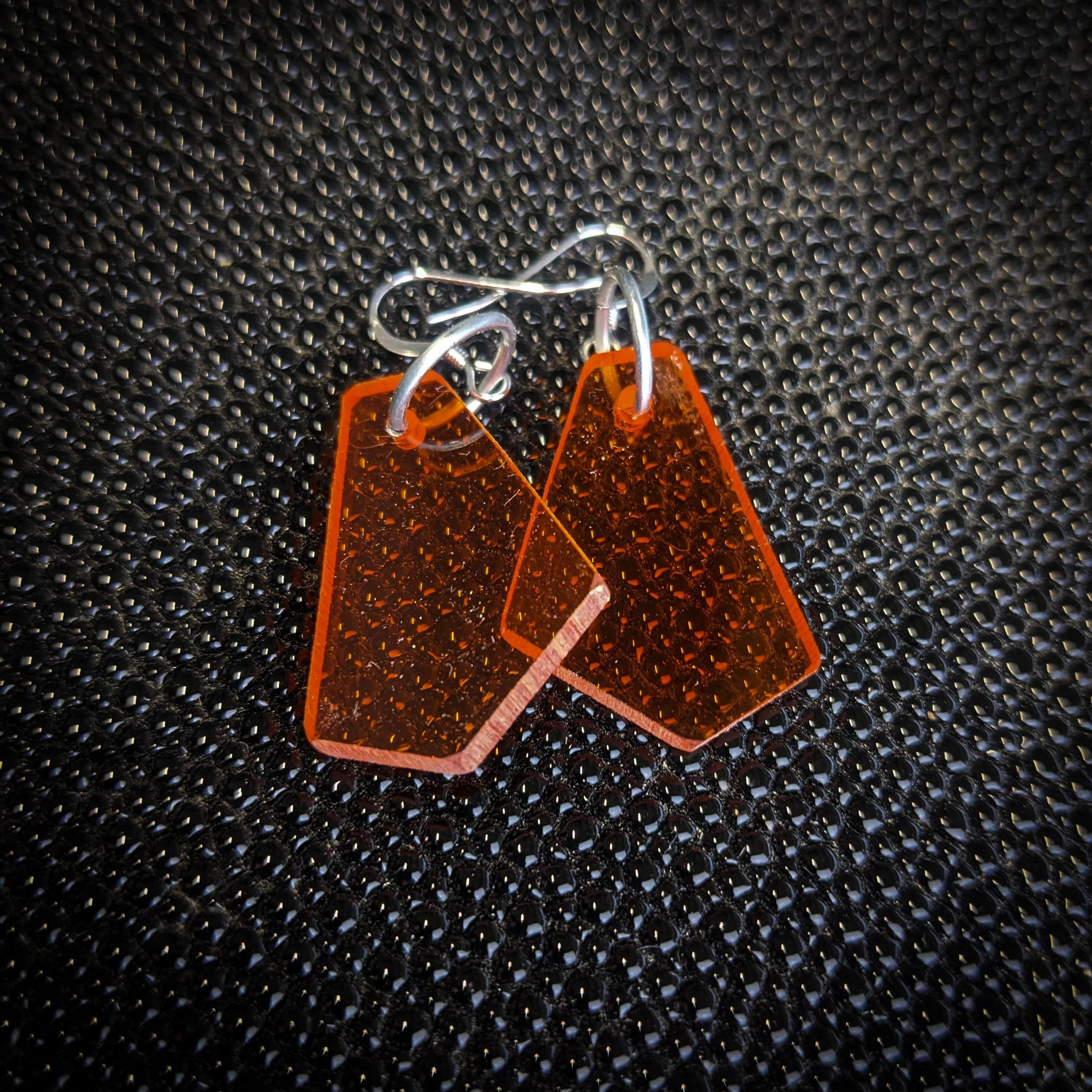 Orange Skews Dangle Earrings