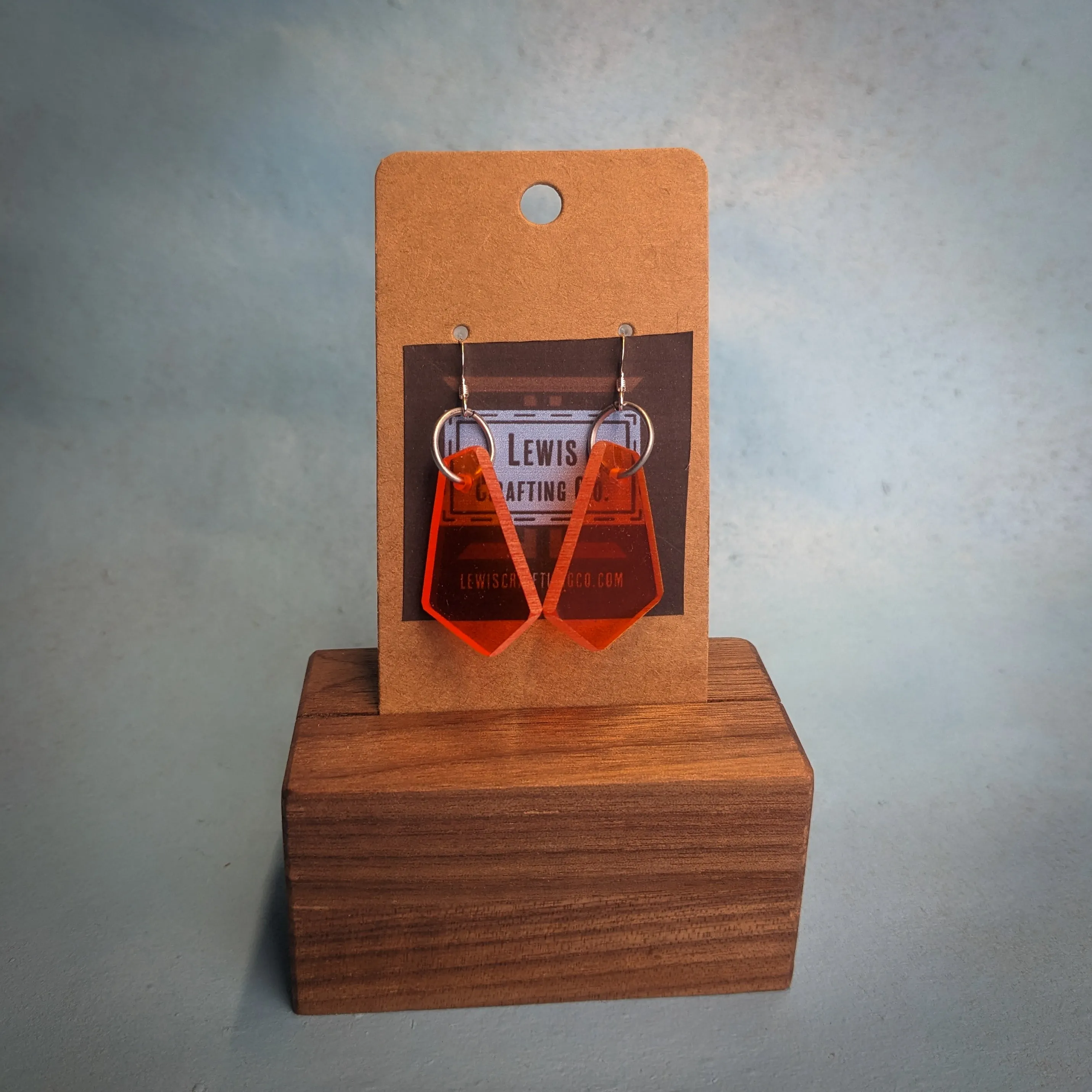Orange Skews Dangle Earrings