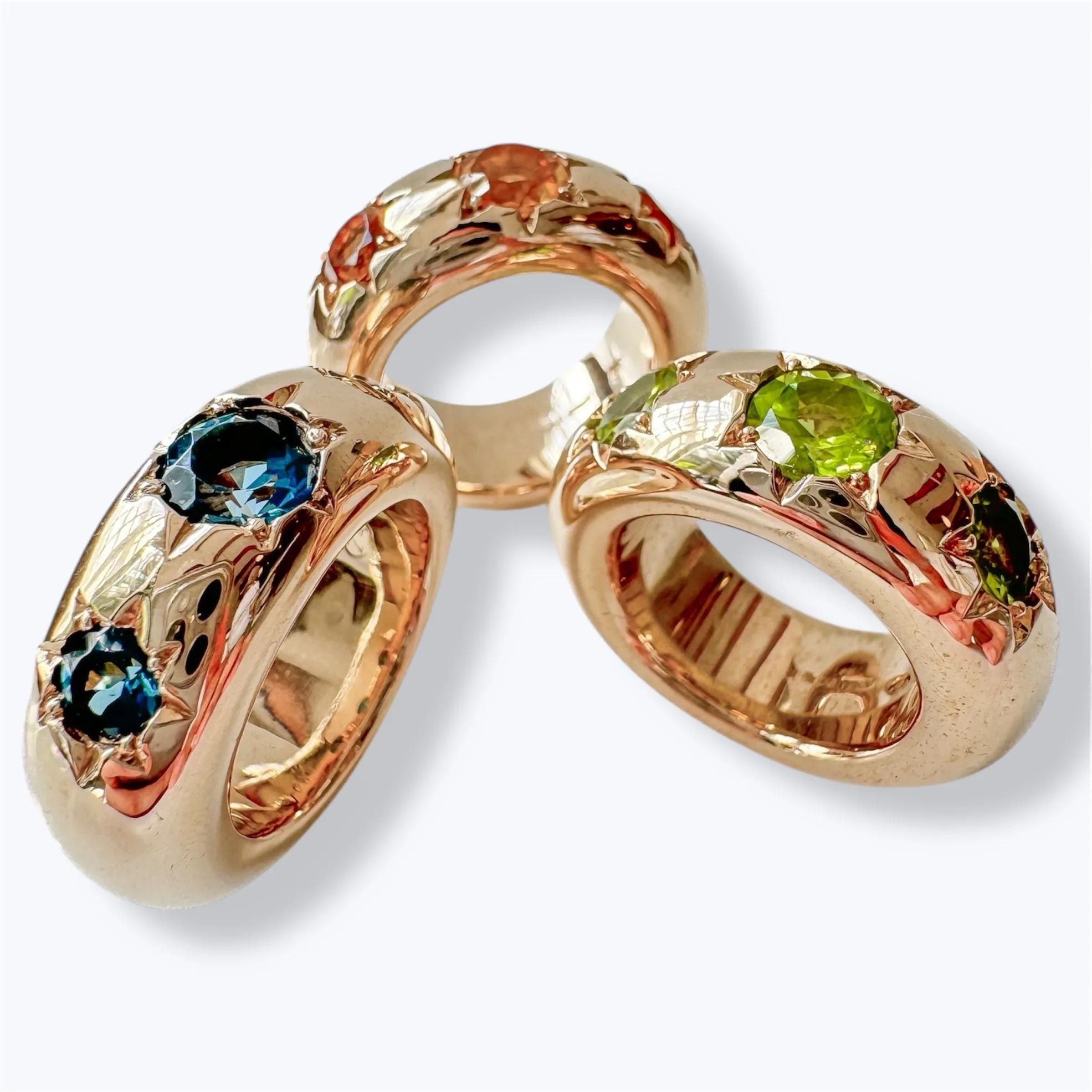 Organic Bronze Star Ring With Citrine