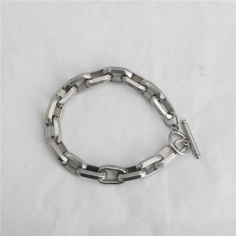 OT Buckle Titanium Steel Chain Bracelet