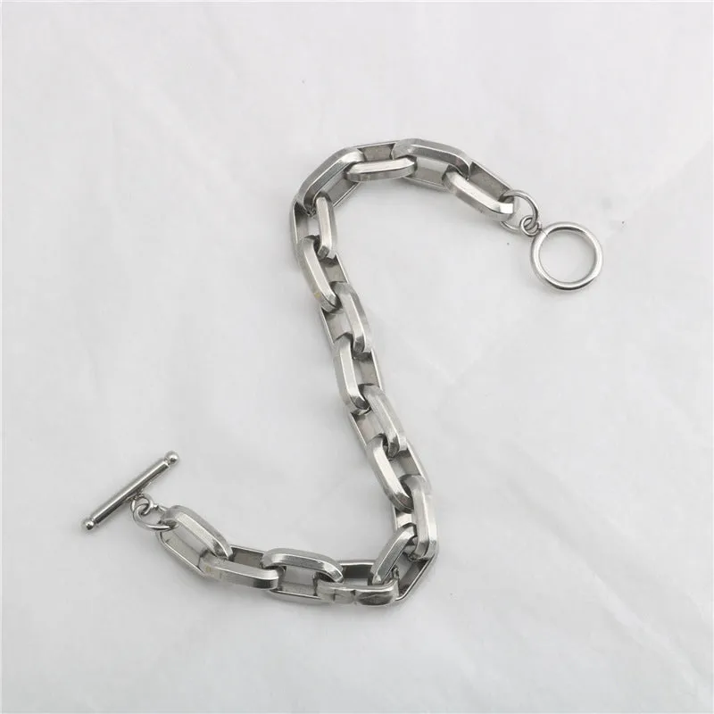 OT Buckle Titanium Steel Chain Bracelet