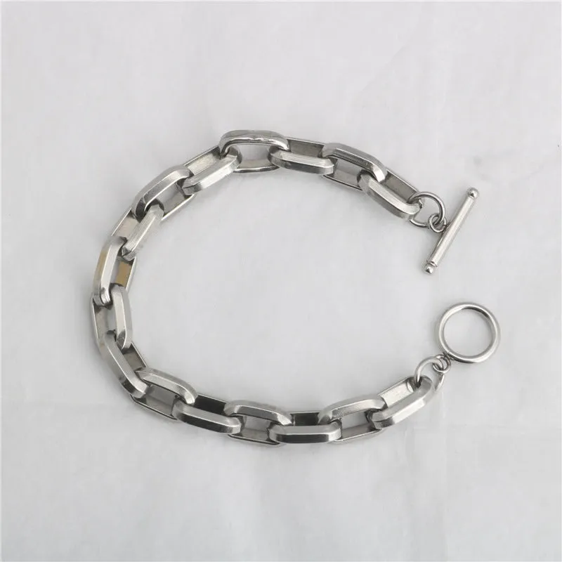 OT Buckle Titanium Steel Chain Bracelet