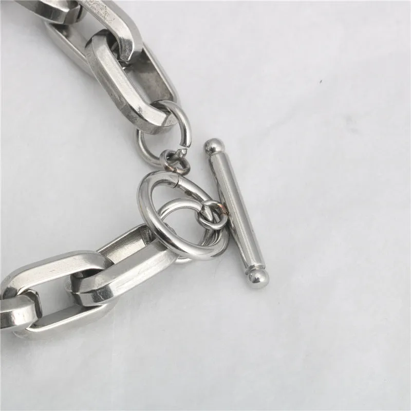 OT Buckle Titanium Steel Chain Bracelet