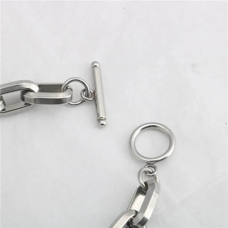 OT Buckle Titanium Steel Chain Bracelet