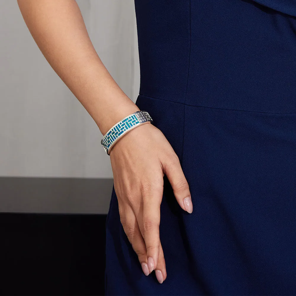 Pavilion Bangle - Majestic Ruby - Sterling Silver