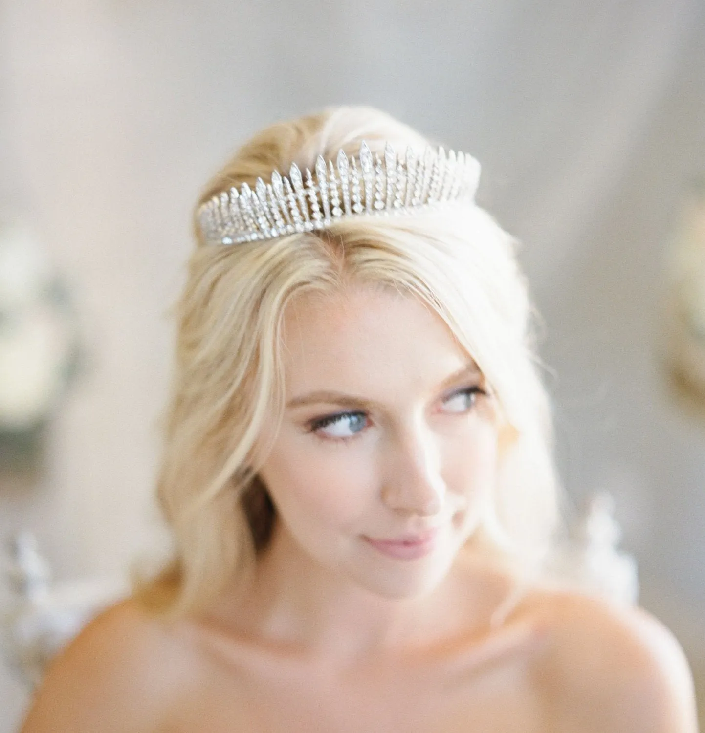 Pearled FRINGE Bridal Tiara