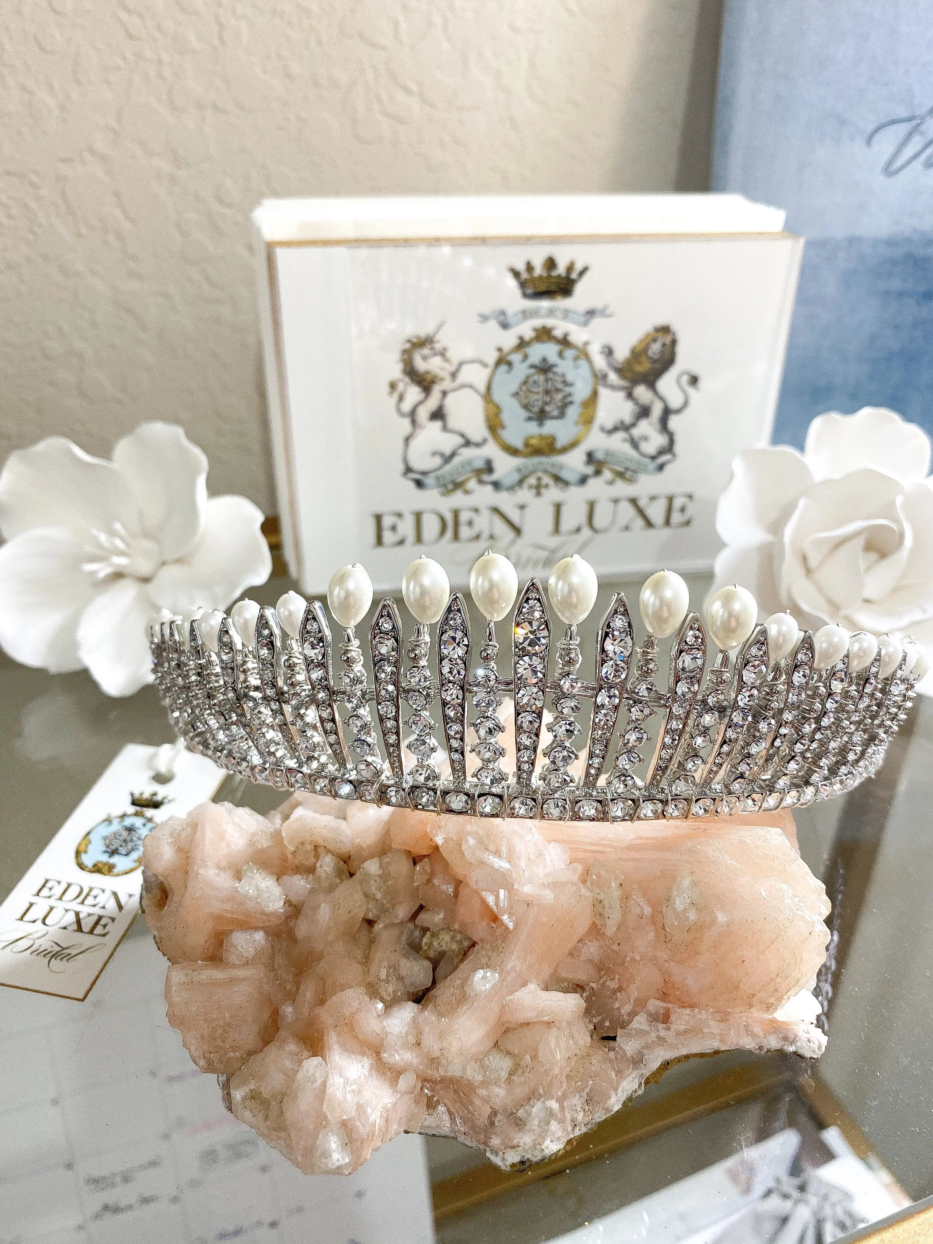 Pearled FRINGE Bridal Tiara