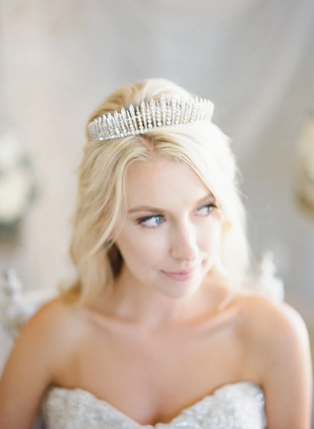 Pearled FRINGE Bridal Tiara