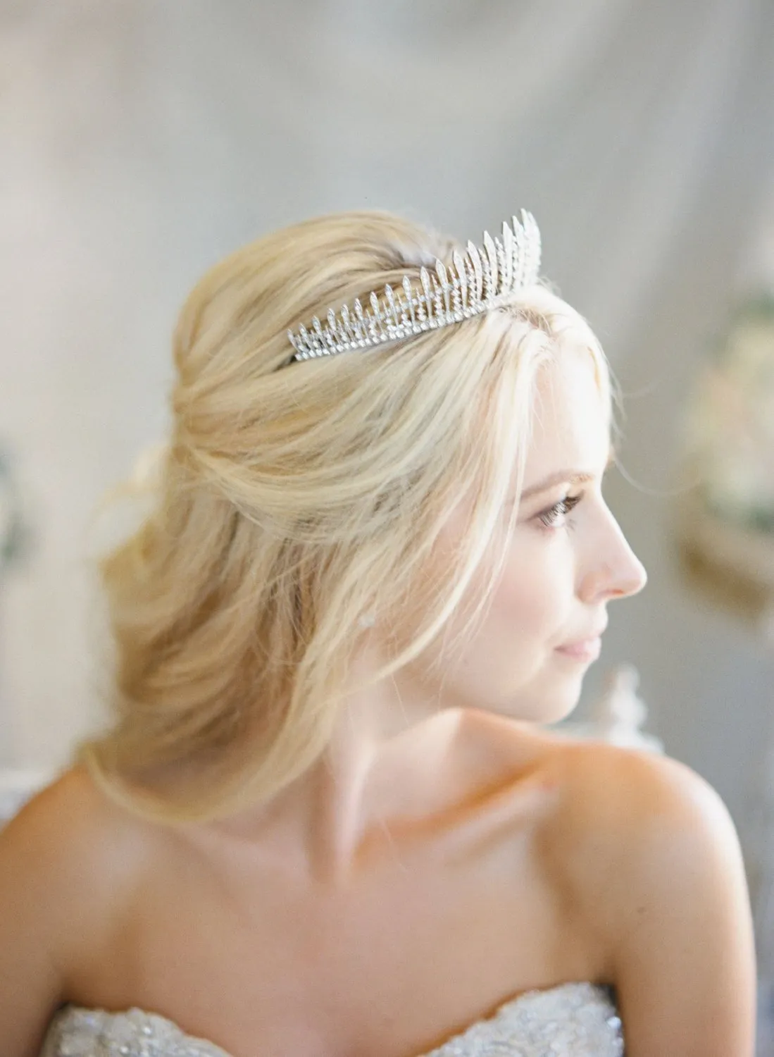 Pearled FRINGE Bridal Tiara