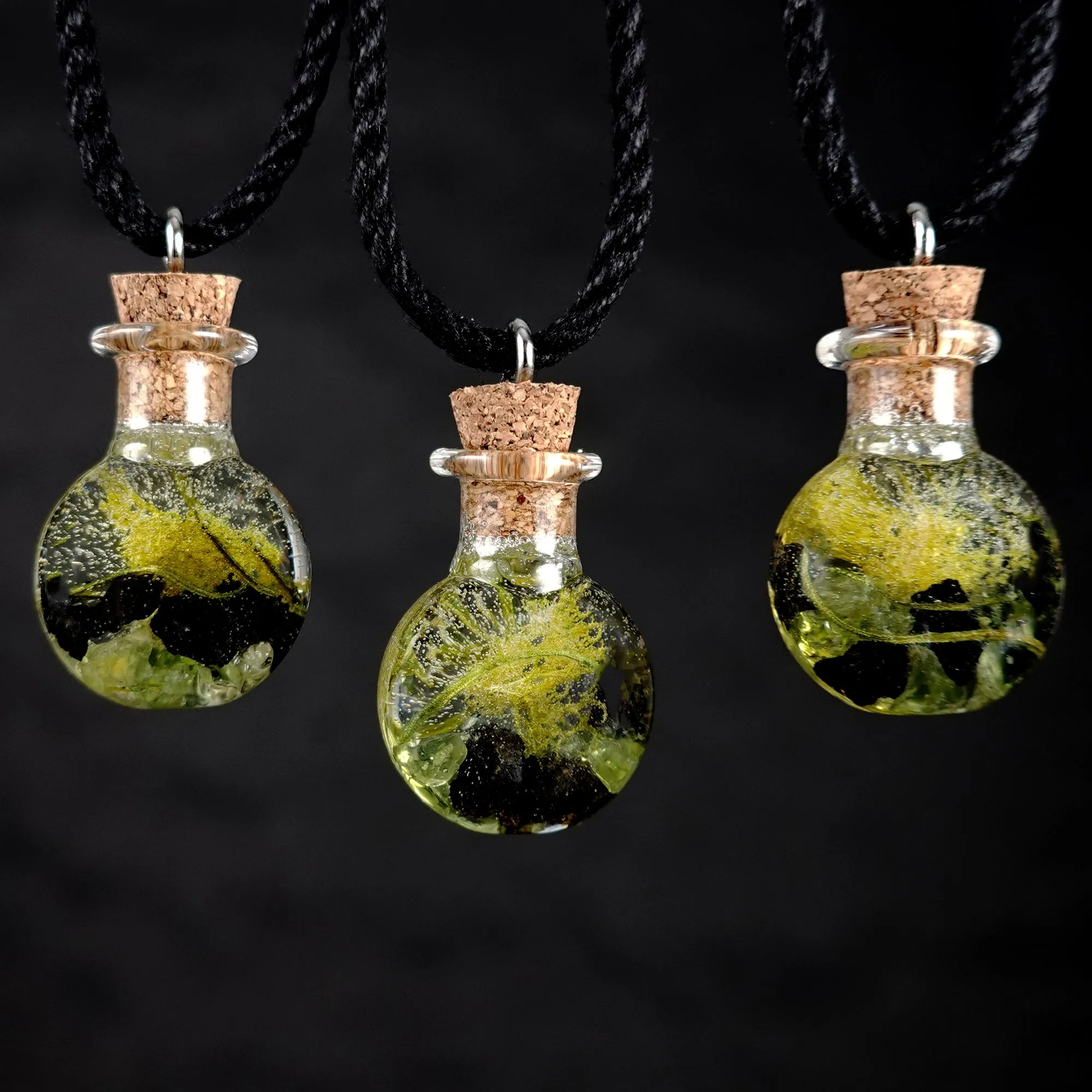 Peridot & Lava Rock Luck Necklace