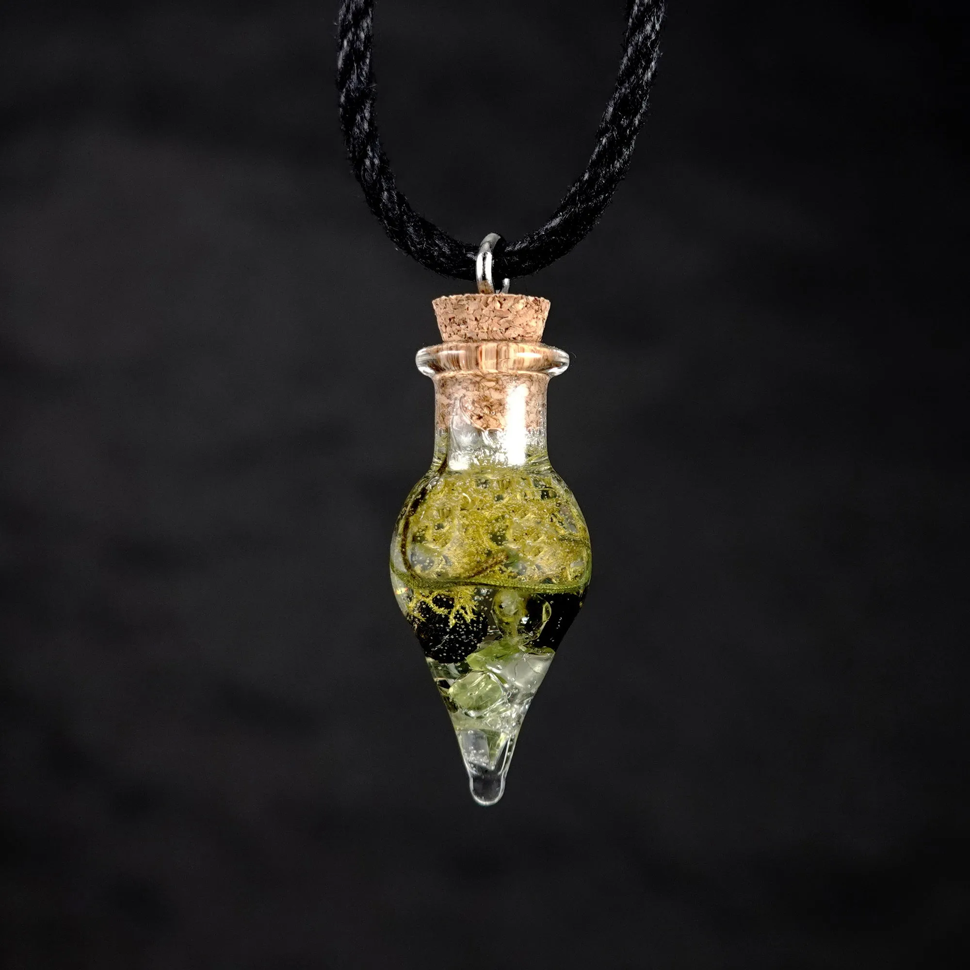 Peridot & Lava Rock Luck Necklace