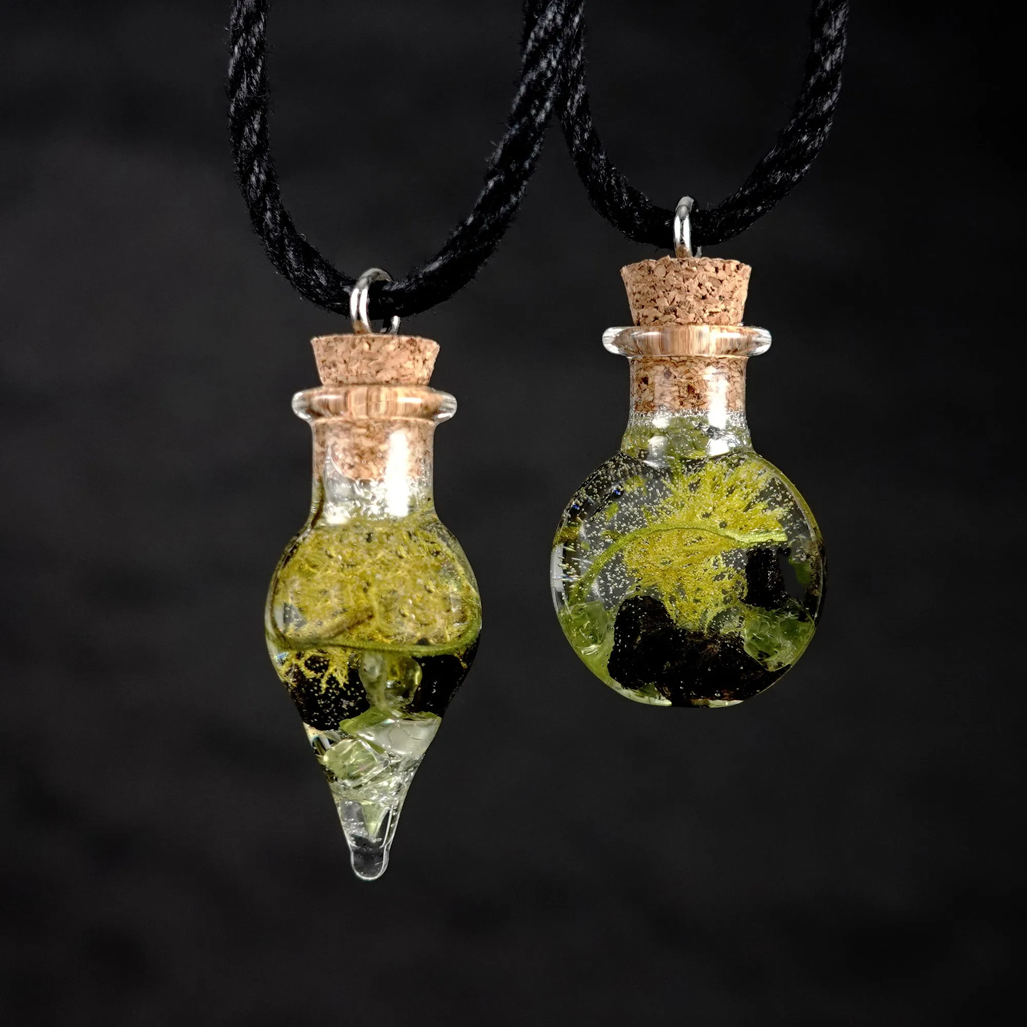 Peridot & Lava Rock Luck Necklace