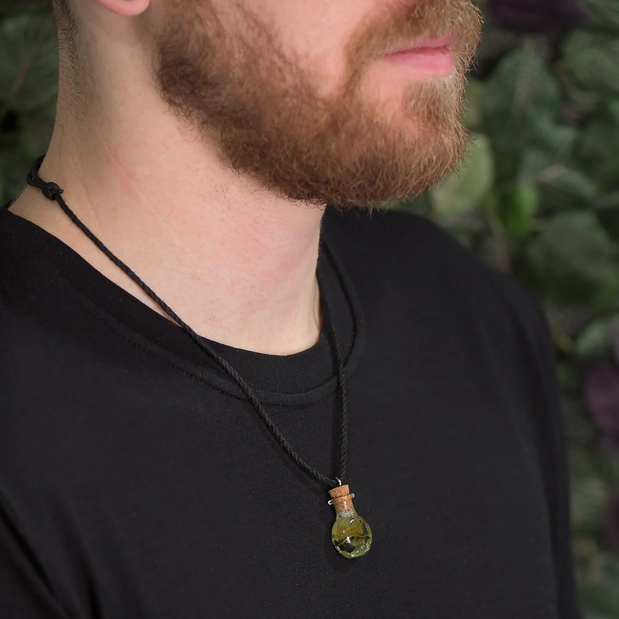 Peridot & Lava Rock Luck Necklace