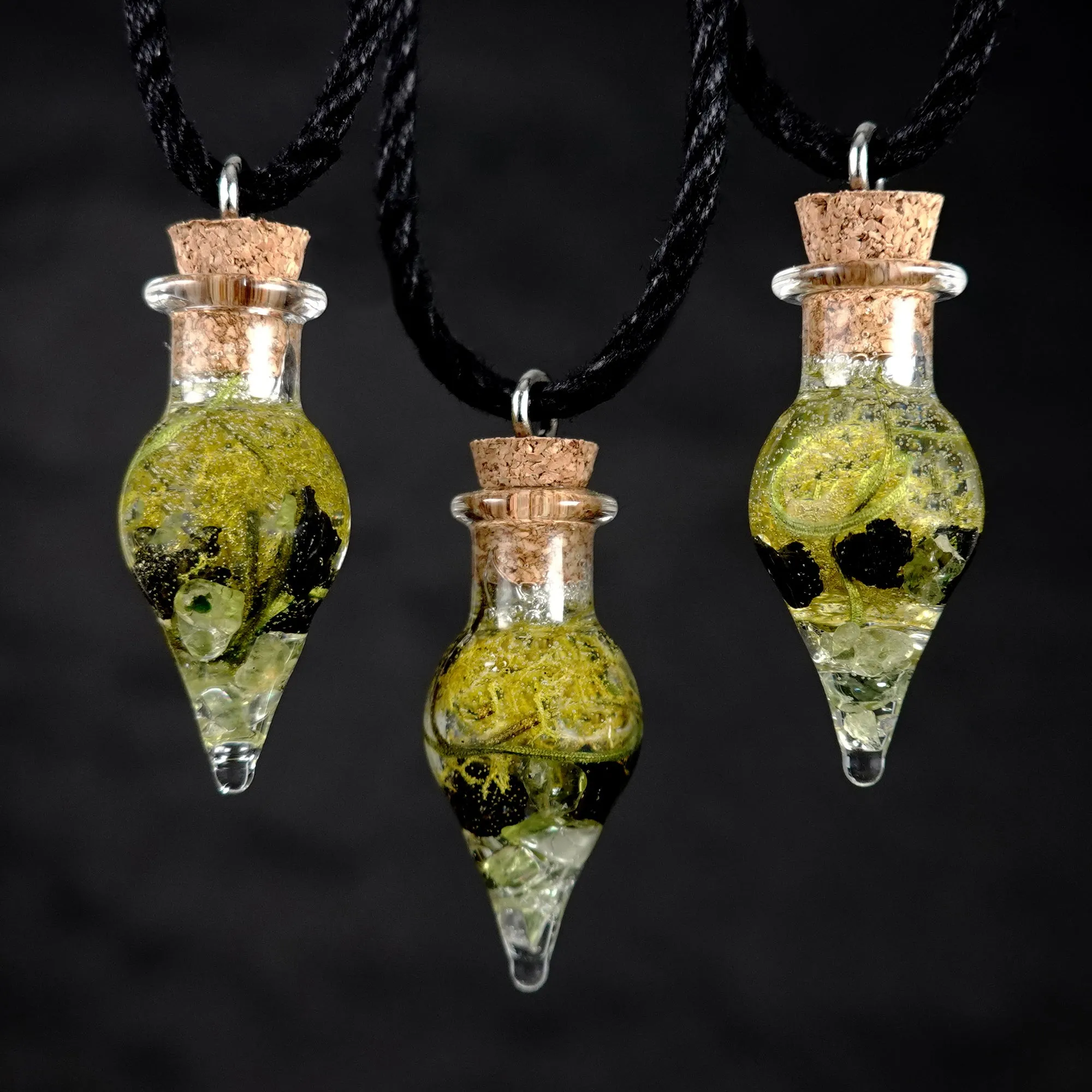 Peridot & Lava Rock Luck Necklace