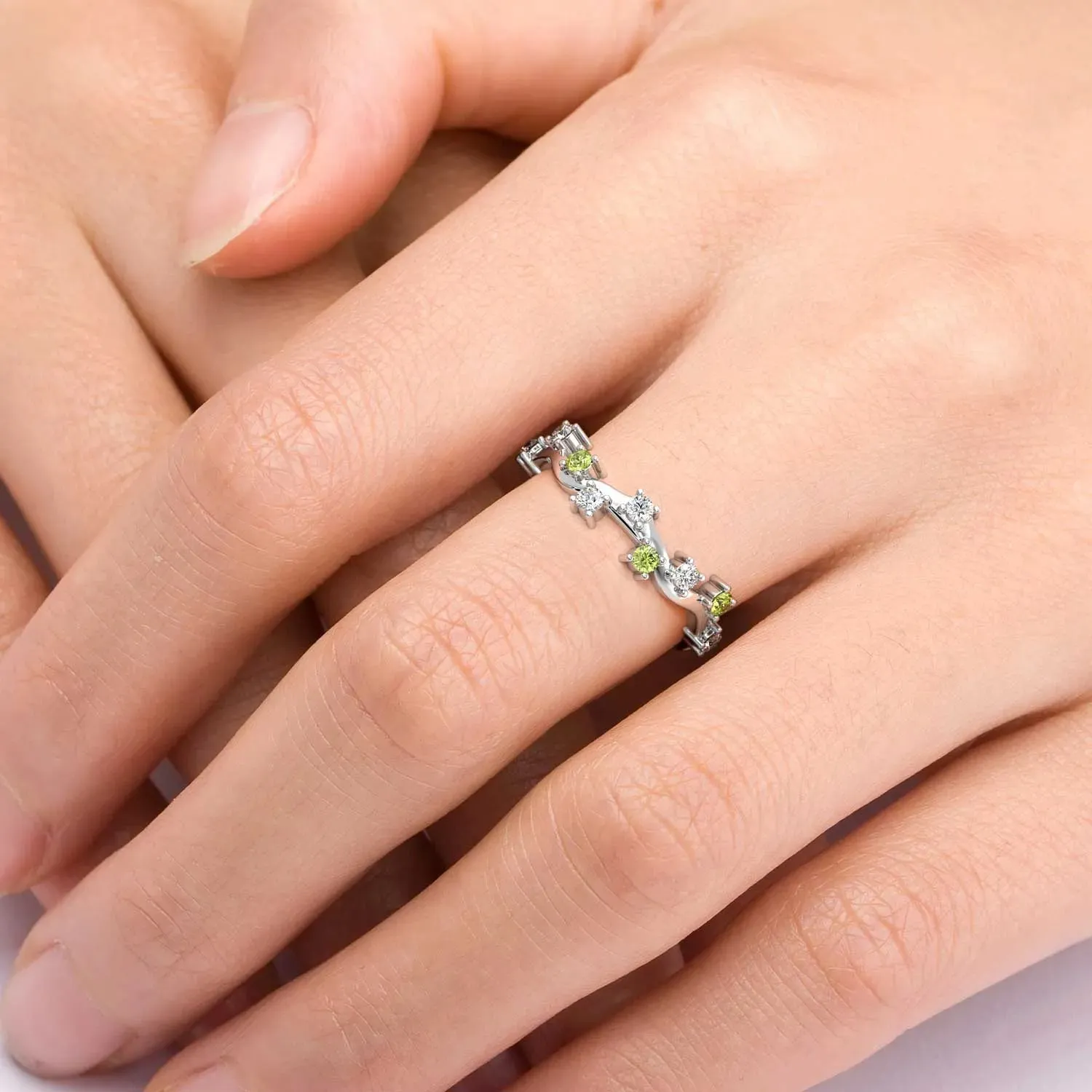 Peridot Ring | Galaxy Gleam Design | Irosk ®