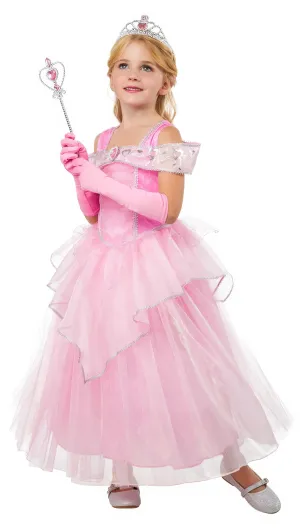 Pinky Princess Dress with Gloves and Tiara