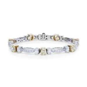 Platinum and 18k Yellow Gold Diamonds Bracelet