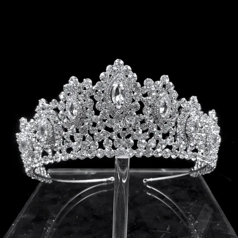 "Denali" - Silver Cubic Zirconia Bridal Tiara