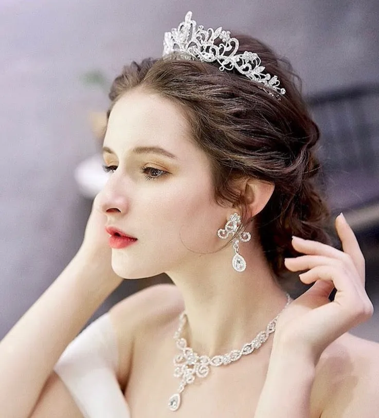 "Kyana" - Silver Cubic Zirconia Bridal Tiara