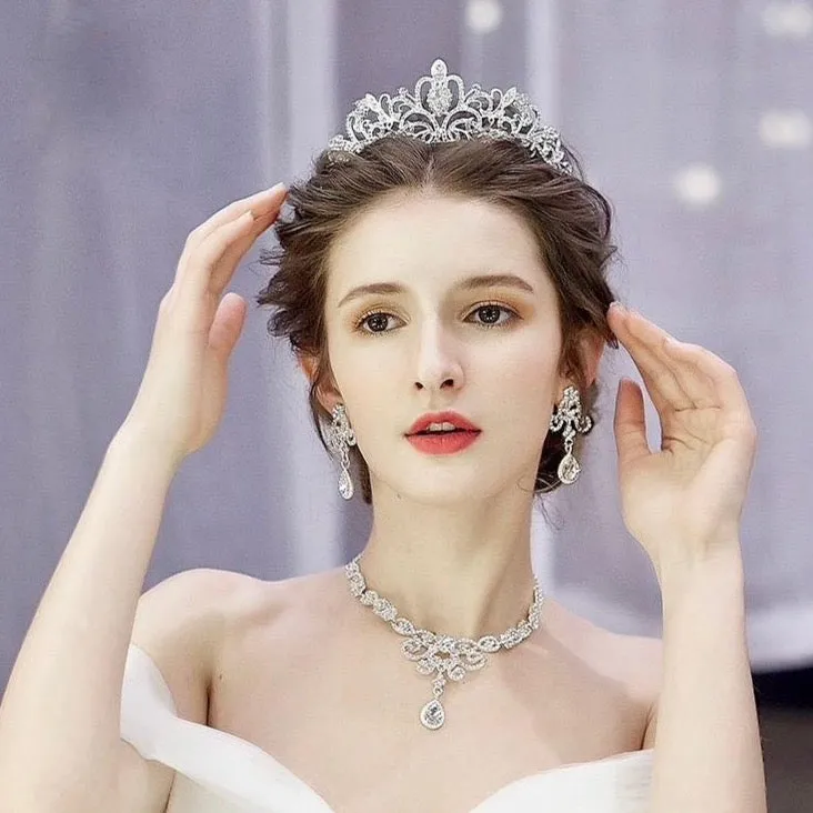 "Kyana" - Silver Cubic Zirconia Bridal Tiara