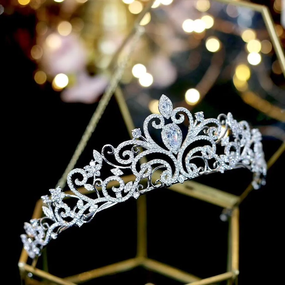 "Kyana" - Silver Cubic Zirconia Bridal Tiara