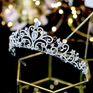 "Kyana" - Silver Cubic Zirconia Bridal Tiara