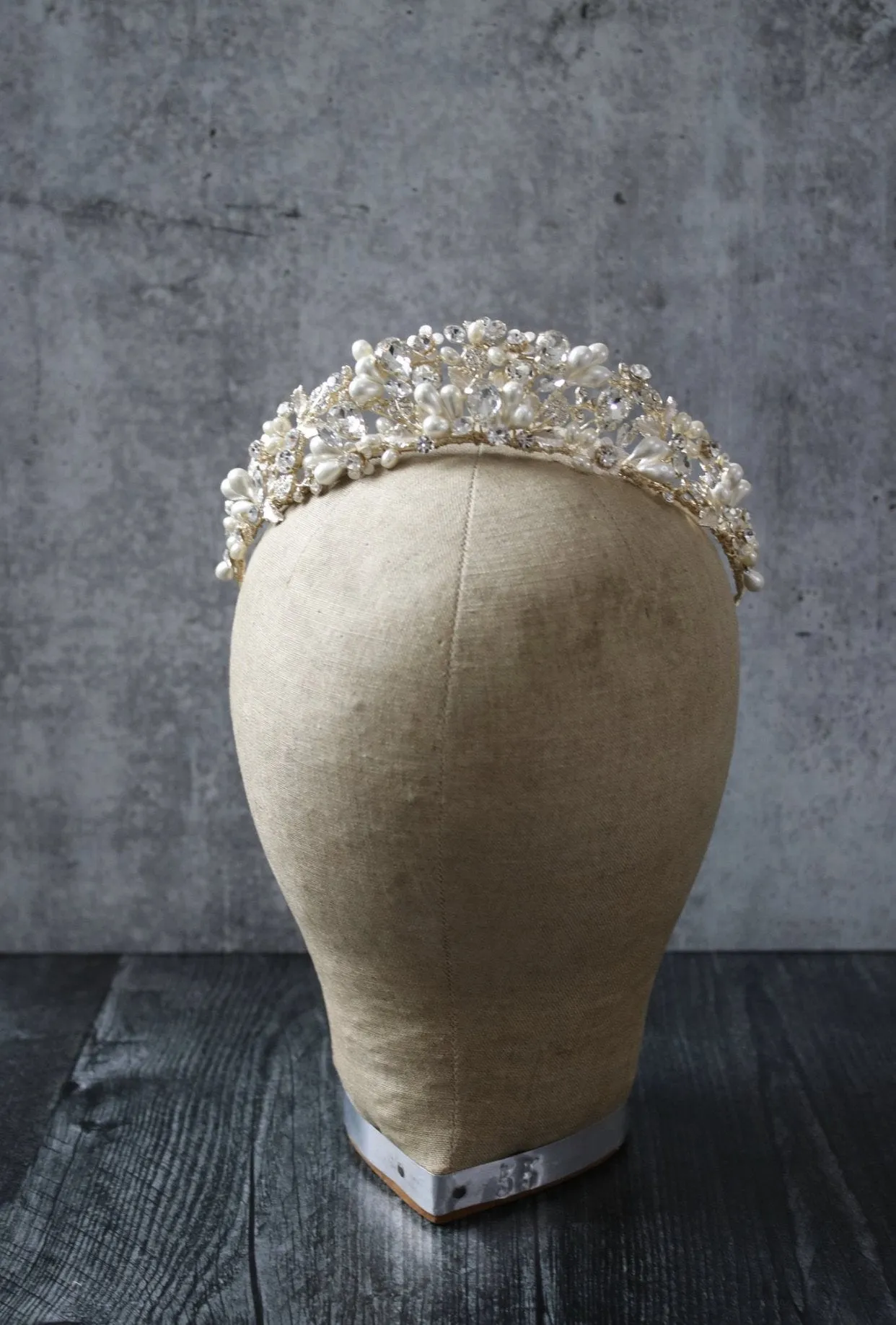 RANIER Crystal and Freshwater Pearl Headpiece Tiara