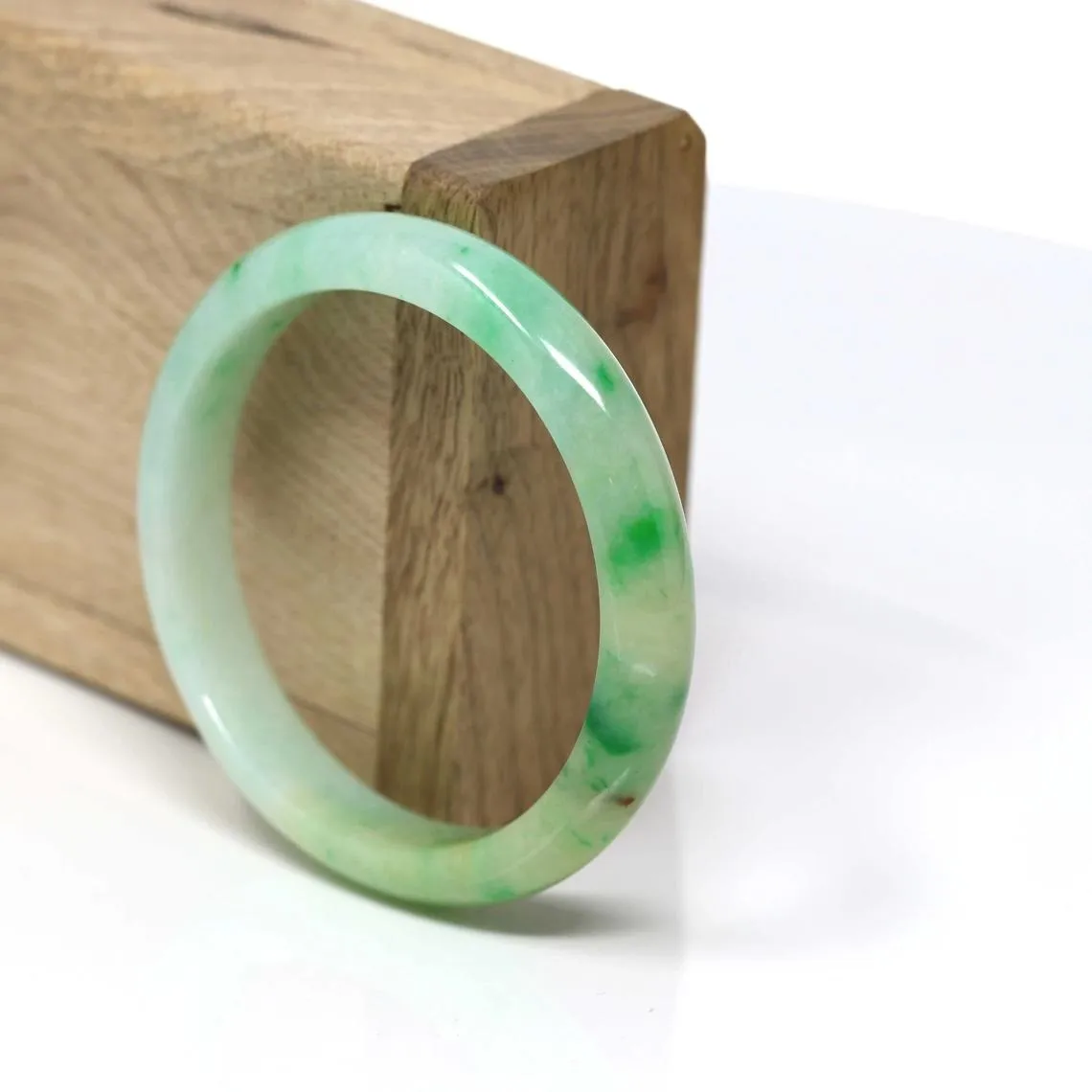 RealJade® Classic Bangle Natural Jadeite Jade Bangle Bracelet ( 53 mm) #442