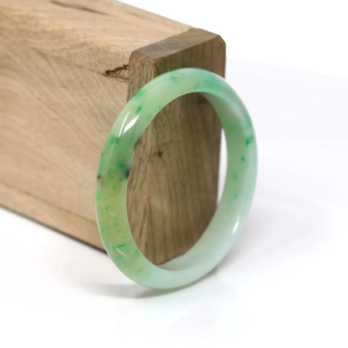 RealJade® Classic Bangle Natural Jadeite Jade Bangle Bracelet ( 53 mm) #442