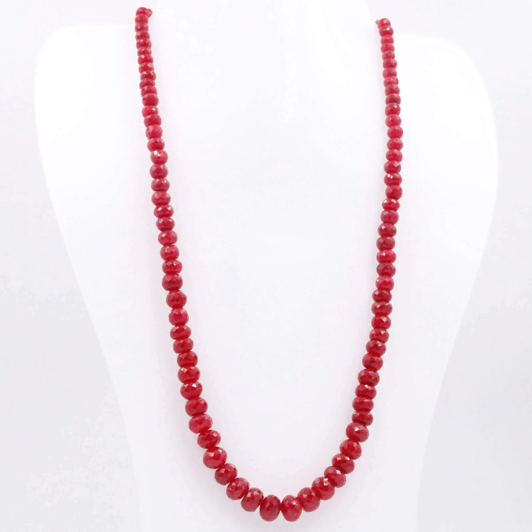 Ruby Beaded Necklace Faceted Ruby Necklace Long Necklace Indian Necklace Sarafa Necklace Gemstone Necklace SKU 6143212