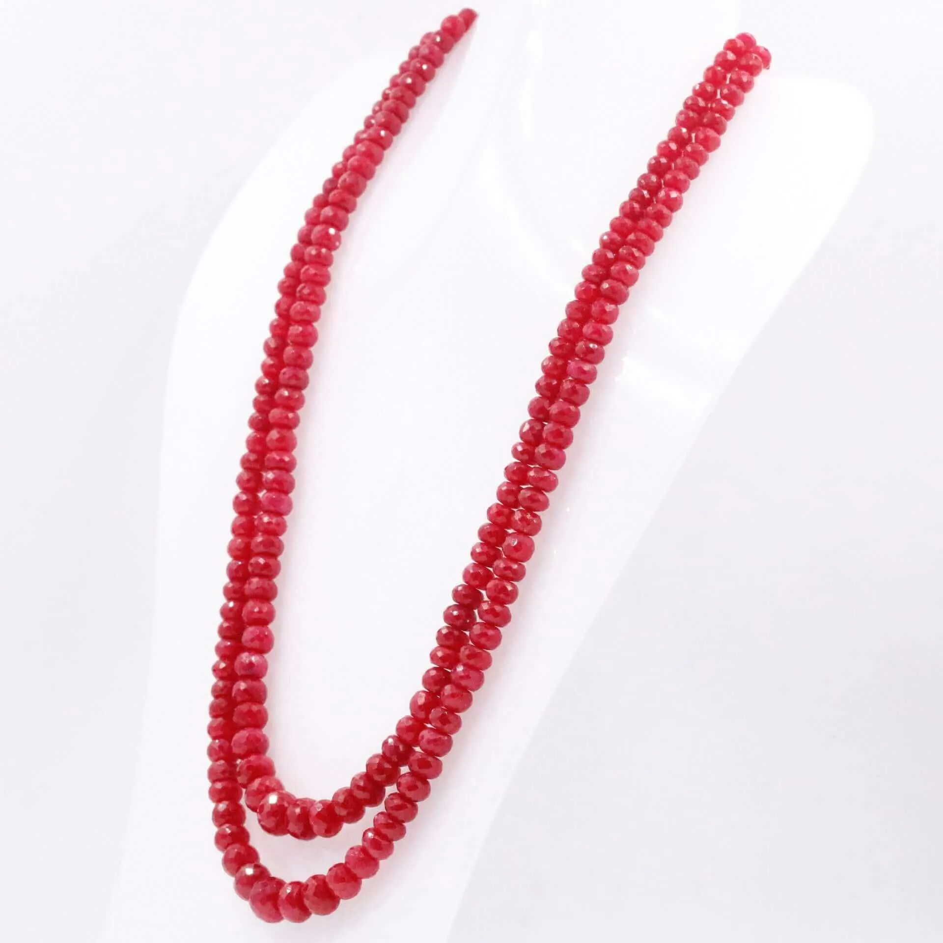 Ruby Beaded Necklace Faceted Ruby Necklace Long Necklace Indian Necklace Sarafa Necklace Gemstone Necklace SKU 6143212