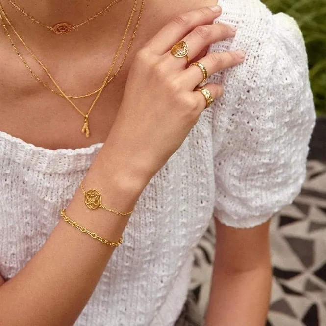 Sacral Chakra Chain 18ct Gold Plated Bracelet CHKBR1002