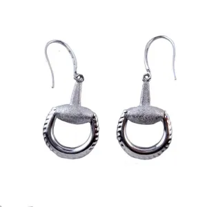 Sally Snaffle Bit Dangle Earrings Sterling Silver