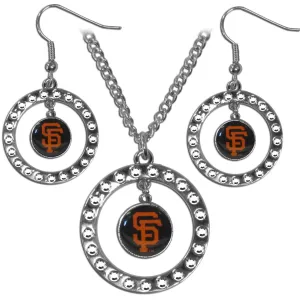 San Francisco Giants Rhinestone Hoop Jewelry Set