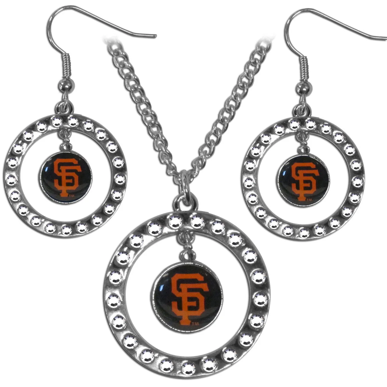 San Francisco Giants Rhinestone Hoop Jewelry Set
