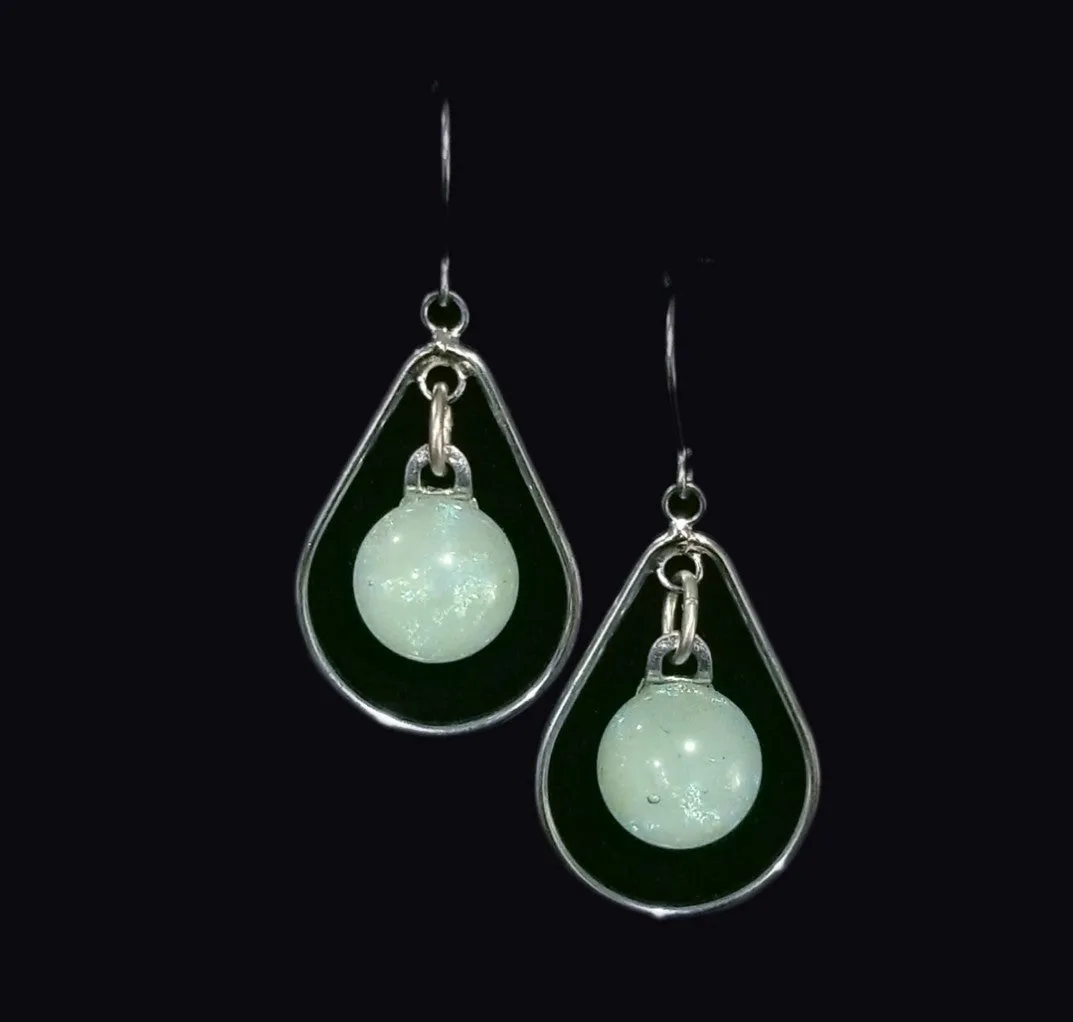 Seafoam Hoop Dot Earring