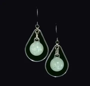 Seafoam Hoop Dot Earring