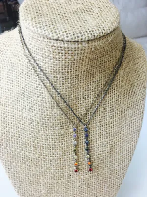 Seven Chakra Mini Stone Necklace