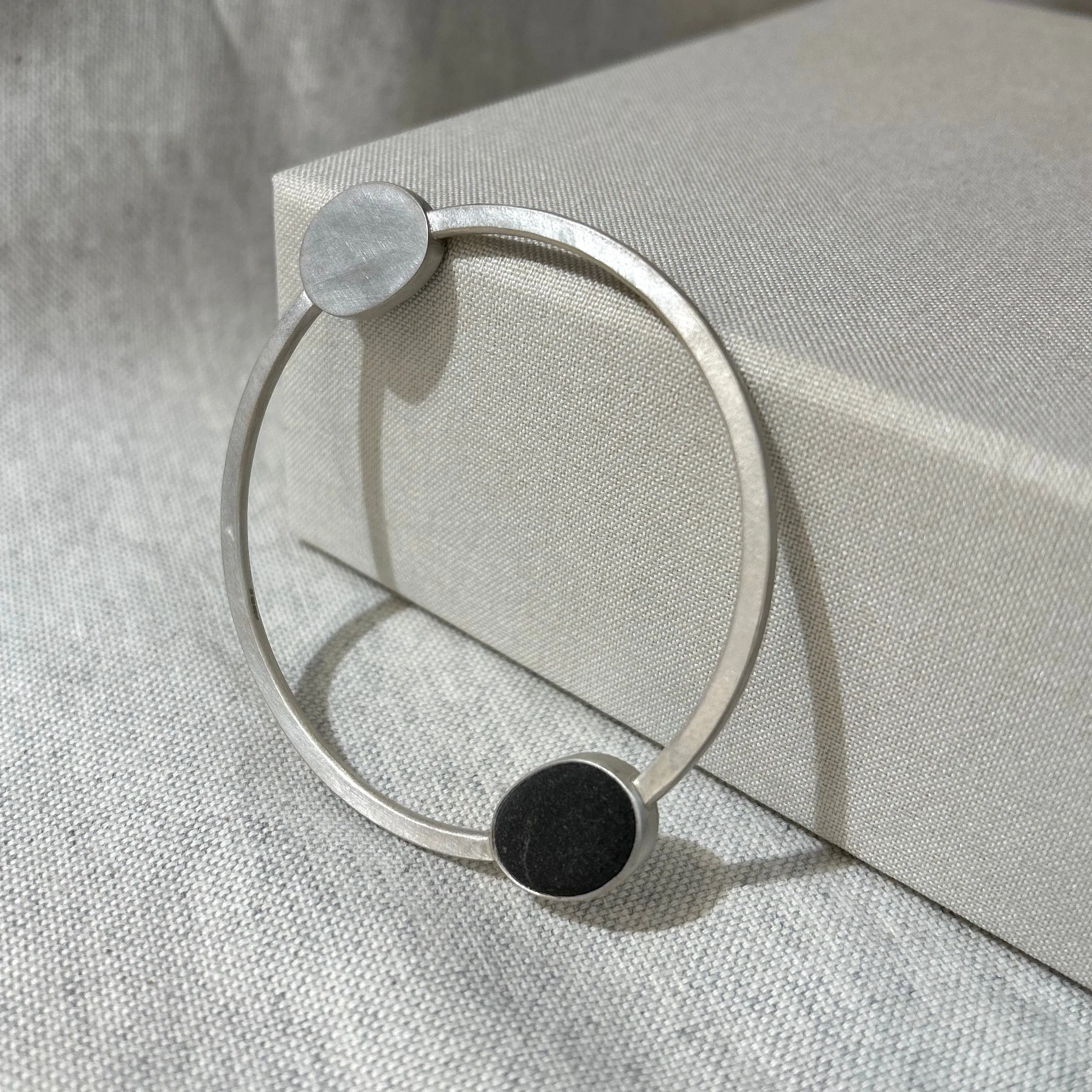 Silver & Pebble Bangle