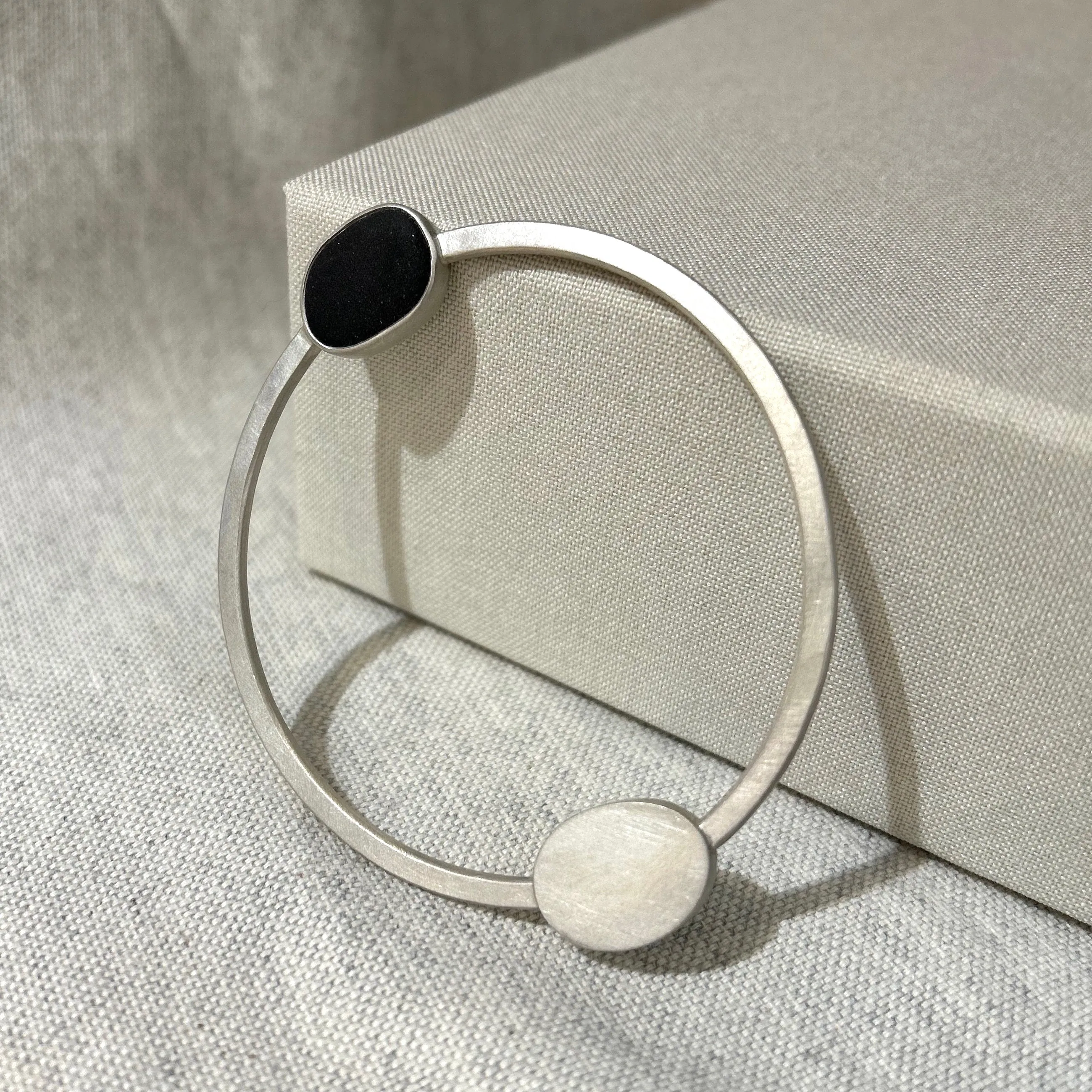 Silver & Pebble Bangle