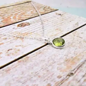 Sterling Silver Peridot Necklace
