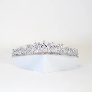 Swarovski wedding tiara, bridal crown tiara, Floral Leaves crystal wedding tiara, crystal bridal tiara, crystal wedding crown, tiara bride
